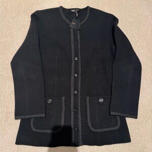 Maje black wool heavyweight cardigan. New with tags. Size 2 or medium.